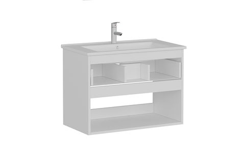SANYA BANYO DOLABI ALT 85CM AS2K1Ç ETJ BEYAZ ANTRASİT