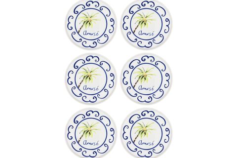 THE MİA PALMA SERVİS TABAĞI 6LI SET 26 CM
