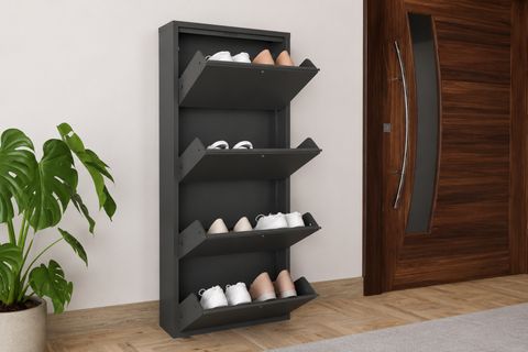 FLEX DÖRTLÜ KİLİTLENEBİLİR METAL AYAKKABILIK, ANTRASİT