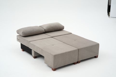 PERENNA YATAKLI ÜÇLÜ KOLTUK, ŞÖNİL, GRİ