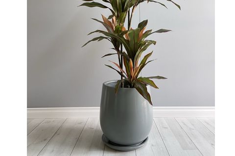 ODKA ARMUT MODEL TABAKLI SAKSI, FÜME, 25CM