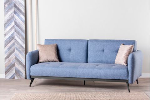 FUTON RON ÜÇLÜ KANEPE, MAVİ
