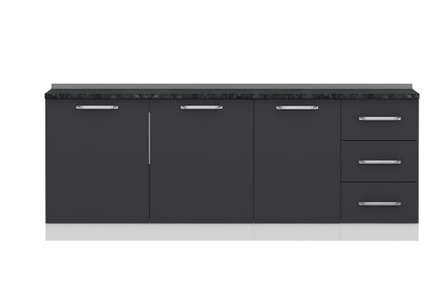 MİNAR 215 CM MUTFAK DOLABI BEYAZ ANTRASİT 215-A2-ALT MODÜL