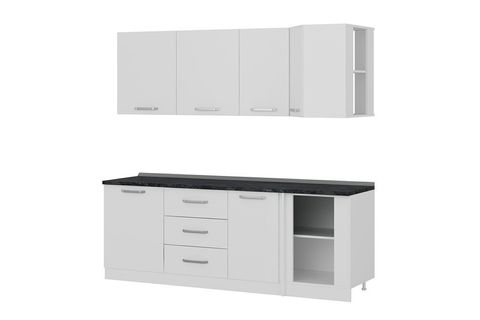 MİNAR 225CM KÖŞE MUTFAK DOLABI BEYAZ K225B3