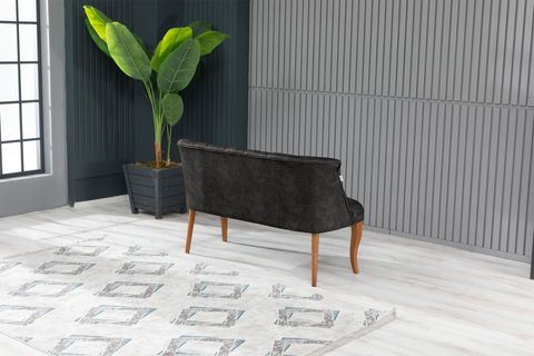 ROMA KOLSUZ ÇAY SETİ İKİLİ KOLTUK, ANTRASİT