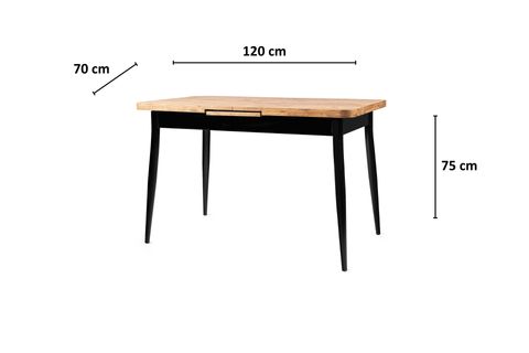 AY MASA, RİVONE SANDALYE, ATLANTİK ÇAM, 120X70