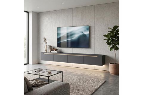 VİNE ASMA TV ÜNİTESİ, LEDLİ ANTRASİT 240