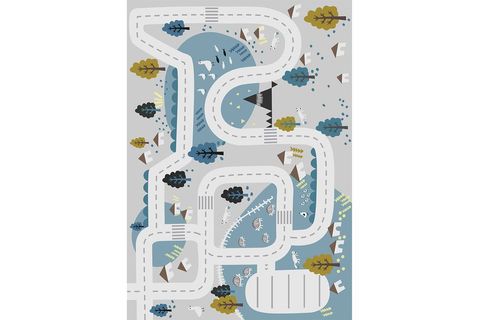 KARNAVAL MAVİ ORMANDAKİ YOL ÇOCUK ODASI HALISI 50X80