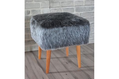 PRAGA KARE PUF ANTRASİT PELUŞ
