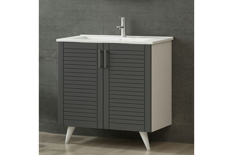 VERA BANYO DOLABI ALT 85CM AY2K ETJ BEYAZ ANTRASİT