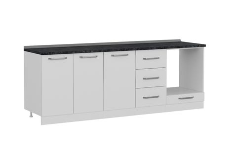 MİNAR 230 CM MUTFAK DOLABI BEYAZ 230-B6-ALT MODÜL