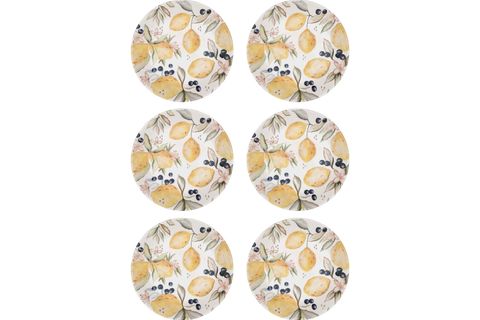 THE MİA LİMONCELLO YEMEK TABAĞI 6LI SET 20 CM