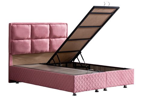 GRAND NEW BAZA BAŞLIK VE ORTHOSOFT YATAK SETİ, PEMBE, 180X200