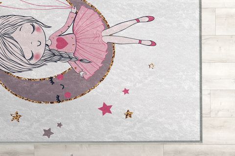 AYDA OTURAN KIZ ÇOCUK ODASI HALISI, 100X160