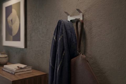 YAPIŞKANLI PASLANMAZ ÇELİK ÇOK AMAÇLI DUVAR ASKISI, GÜMÜŞ GRİ, 10X5X3 CM