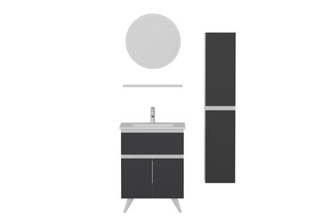NİKA BANYO DOLABI 65CM AY2K1Ç 1YA1R ETJ BOY BEYAZ ANTRASİT