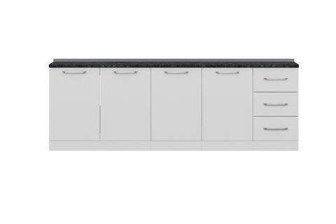 MİNAR 245 CM MUTFAK DOLABI BEYAZ 245-B3-ALT MODÜL