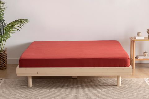 LUNA SİMPLY COLORS LASTİKLİ ÇARŞAF, TERRACOTA, ÇİFT KİŞİLİK