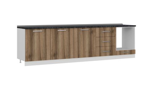 MİNAR 300 CM MUTFAK DOLABI BEYAZ DORE 300-D10-ALT MODÜL