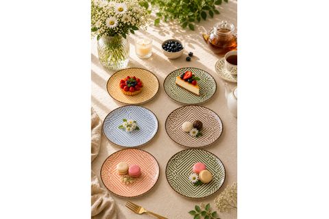 PORLAND ORTANCA 6 PARÇA SERVİS TABAĞI 24CM PORSELEN