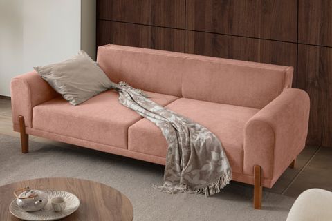 HAMBURG PLUS SIRT MEKANİZMALI ÜÇLÜ KOLTUK, PEMBE