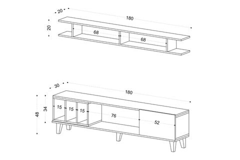 ALEX TV ÜNİTESİ BEYAZ