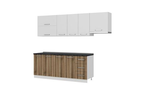 MİNAR DEFNE 260 CM MUTFAK DOLABI BEYAZ DORE 260-D4