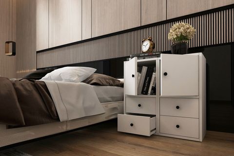 YUSUF KOMODİN, 2 KAPALI 4 ÇEKMECELİ, KMD-1012-Ç