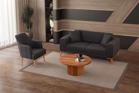 BABİL İKİLİ KANEPE, ANTRASİT