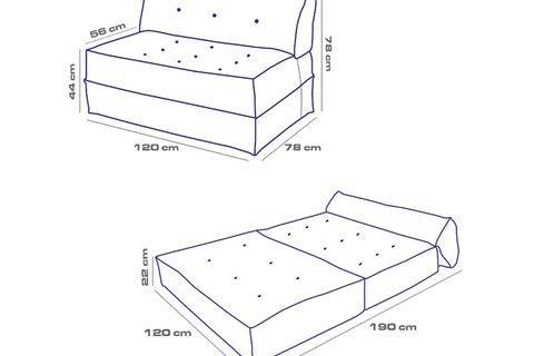 MOCCA KETEN ÇİFT KİŞİLİK KATLANIR YATAK UZANMA KOLTUĞU, BEJ