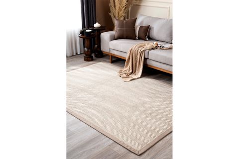 SİSALO BORDURE KREM NATURAL SİSAL HALI, VİZON BORDÜR B3421C, 120X400