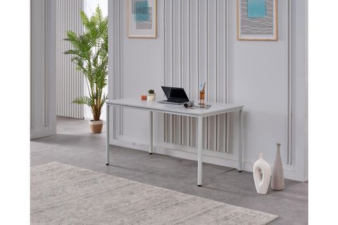 ARPELİA AYAKLI ÇALIŞMA MASASI, BEYAZ, 140 CM