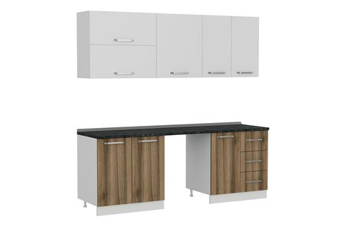 MİNAR 220 CM MUTFAK DOLABI BEYAZ DORE 220 D10