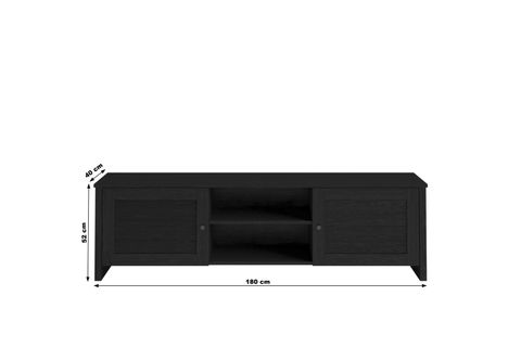 BELİZE DİNO 2 KAPAKLI TV SEHPASI 180 CM  SİYAH