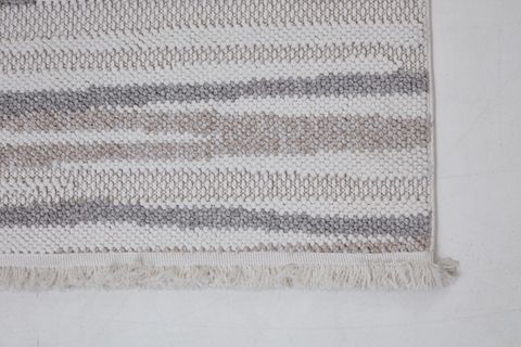4K INFİNİTY COLLECTİON MODERN MAKİNE HALISI 02, WHİTE BEİGE, 80X150 CM