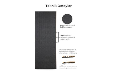 AKUSTİK MDF DUVAR PANELİ, SAFİR MEŞE, 60X278 CM