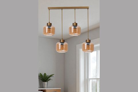 PARLA DÖRTLÜ SIRALI ESKİTME BAL CAMLI SARKIT