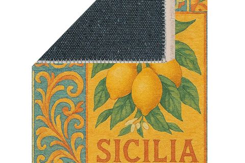 SİCİLİA AKDENİZ TEMALI BASKILI DOKUMA TABAN HALI, 275 YNG, 100X150  CM
