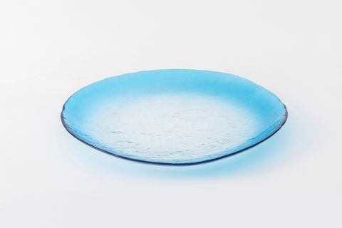KİTCHEN ESSENTİALS ALTHEA CAM SERVİS TABAĞI 28 CM, MAVİ, ALTILI SET