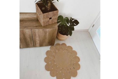 MİLDA JÜT KİLİM 01, YUVARLAK, HASIR, 140X140