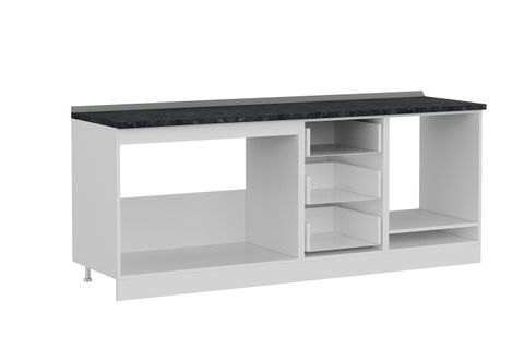 MİNAR 210 CM MUTFAK DOLABI BEYAZ 210-B6-ALT MODÜL