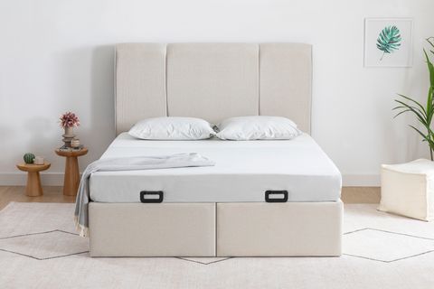 LUNA TOTE BAZA BAŞLIK YATAK SETİ, KREM, 160X200