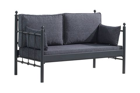 LALAS METAL SOFA SEDİR İKİLİ KOLTUK, ANTRASİT, 70X140