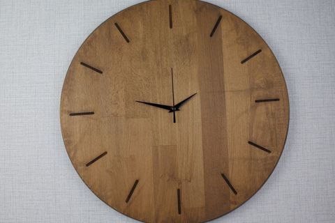 YALIN KAYIN AHŞAP LAZER KAZIMA DUVAR SAATİ, 40 CM