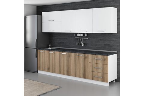 MİNAR EGE 270 CM MUTFAK DOLABI BEYAZ DORE 270-D1