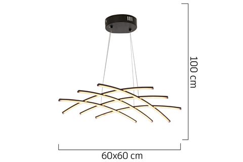 BRİAN 58 WATT AVİZE, MAT SİYAH