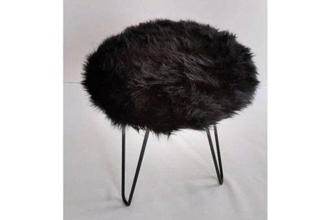 PELUŞ PUF, SİYAH