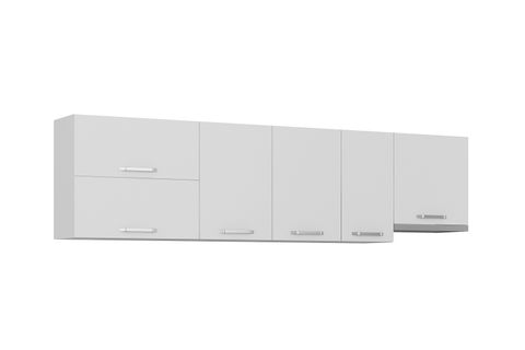 MİNAR 280 CM MUTFAK DOLABI BEYAZ 280-B8-ÜST MODÜL