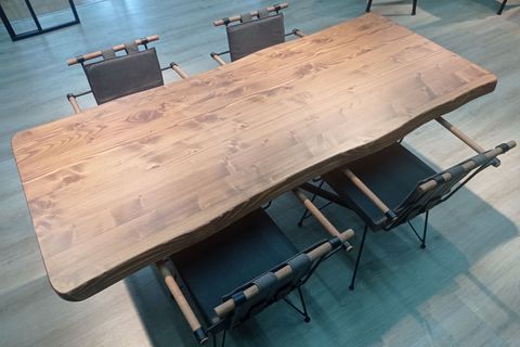 KİAMO DOĞAL AHŞAP YEMEK MASASI TAKIMI