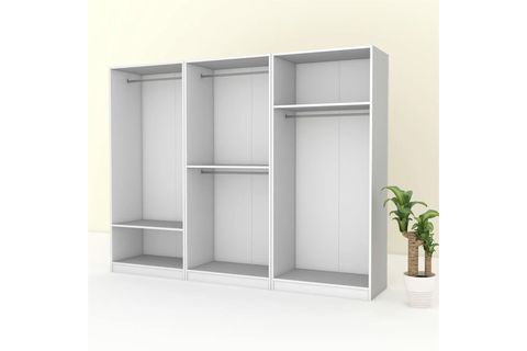 DEKOREX GARDIROP, BEYAZ, 6 KAPAKLI, MNT611